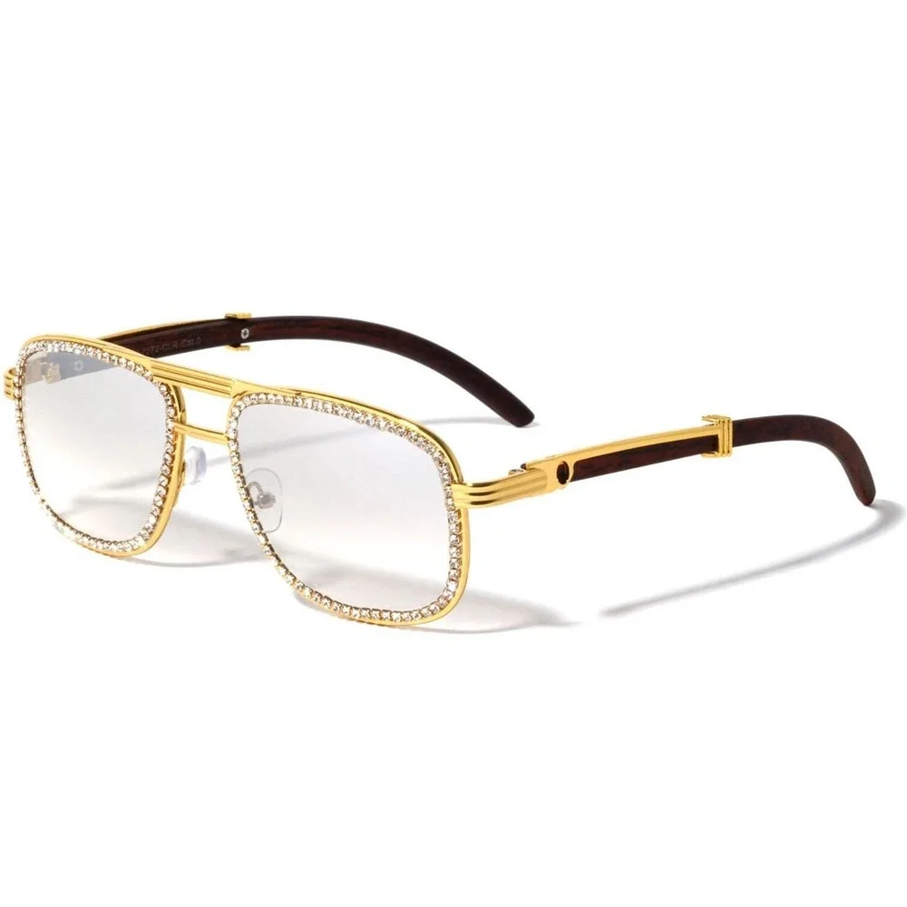 Diamond Men Sunglasses Hip Hop Fashion Square Buffs Cholo Gangster Party Outside